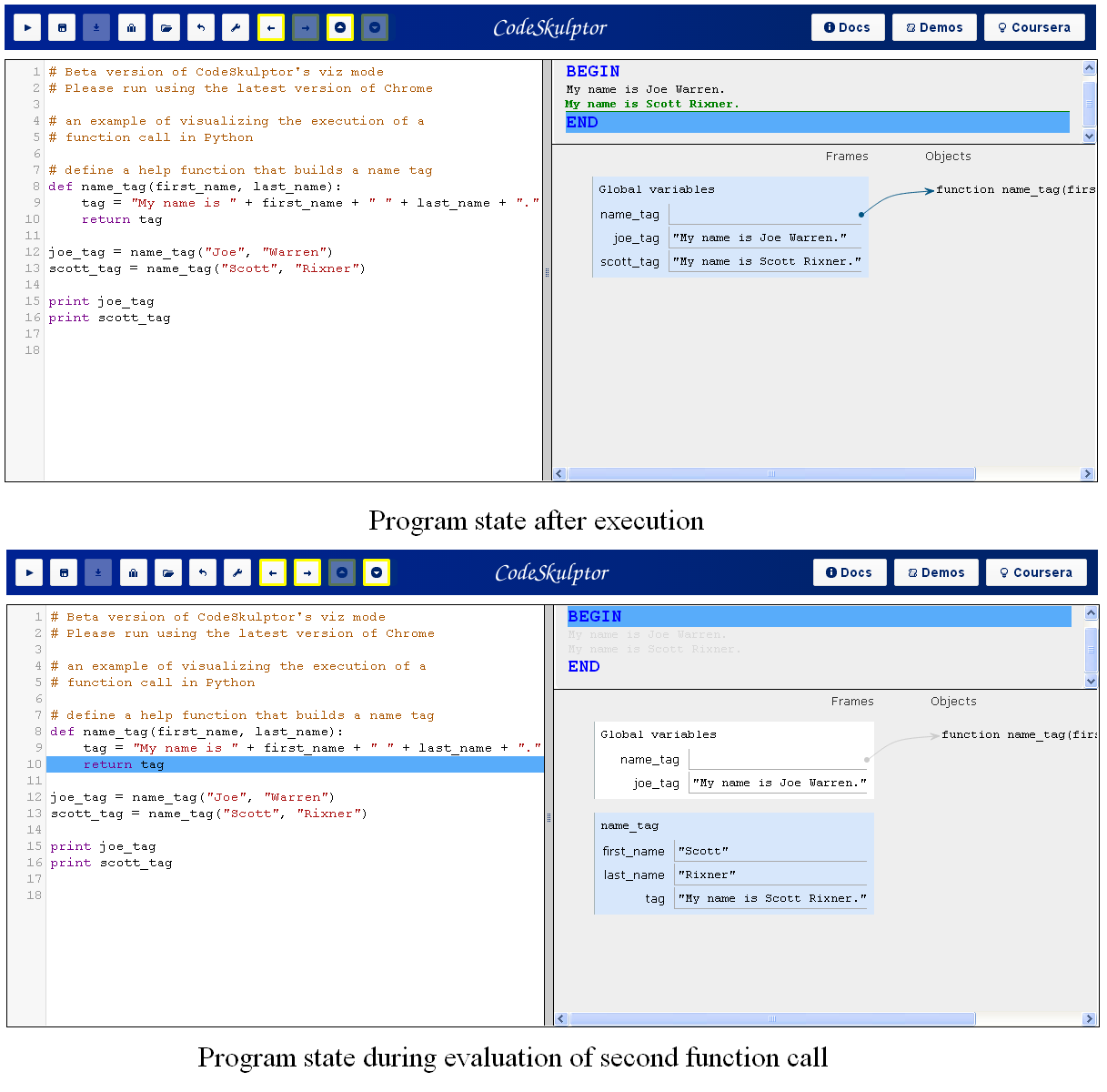 Visualizing program state