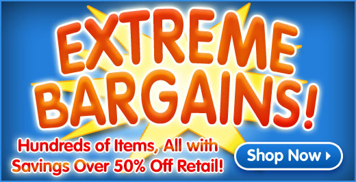 Hundreds of items, all with savings over 50% off retail!