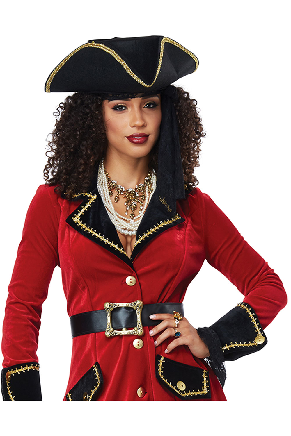 High Seven Seas Heroine Captain Halloween Pirate Costume Adult Women 01429 