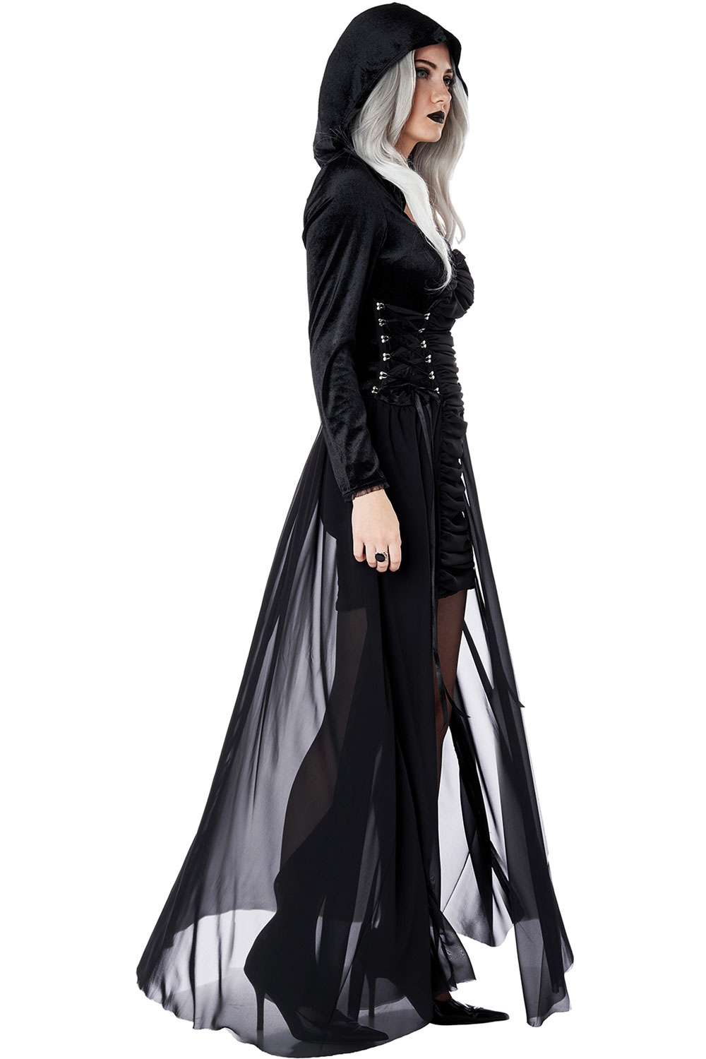 Women's Gothic Hooded Dress Costume