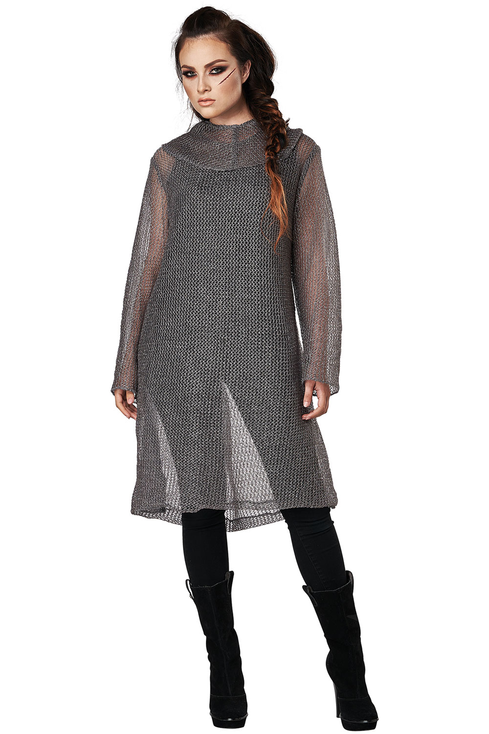 California Costume Chainmail Tunic & Cowl Adult Men Halloween