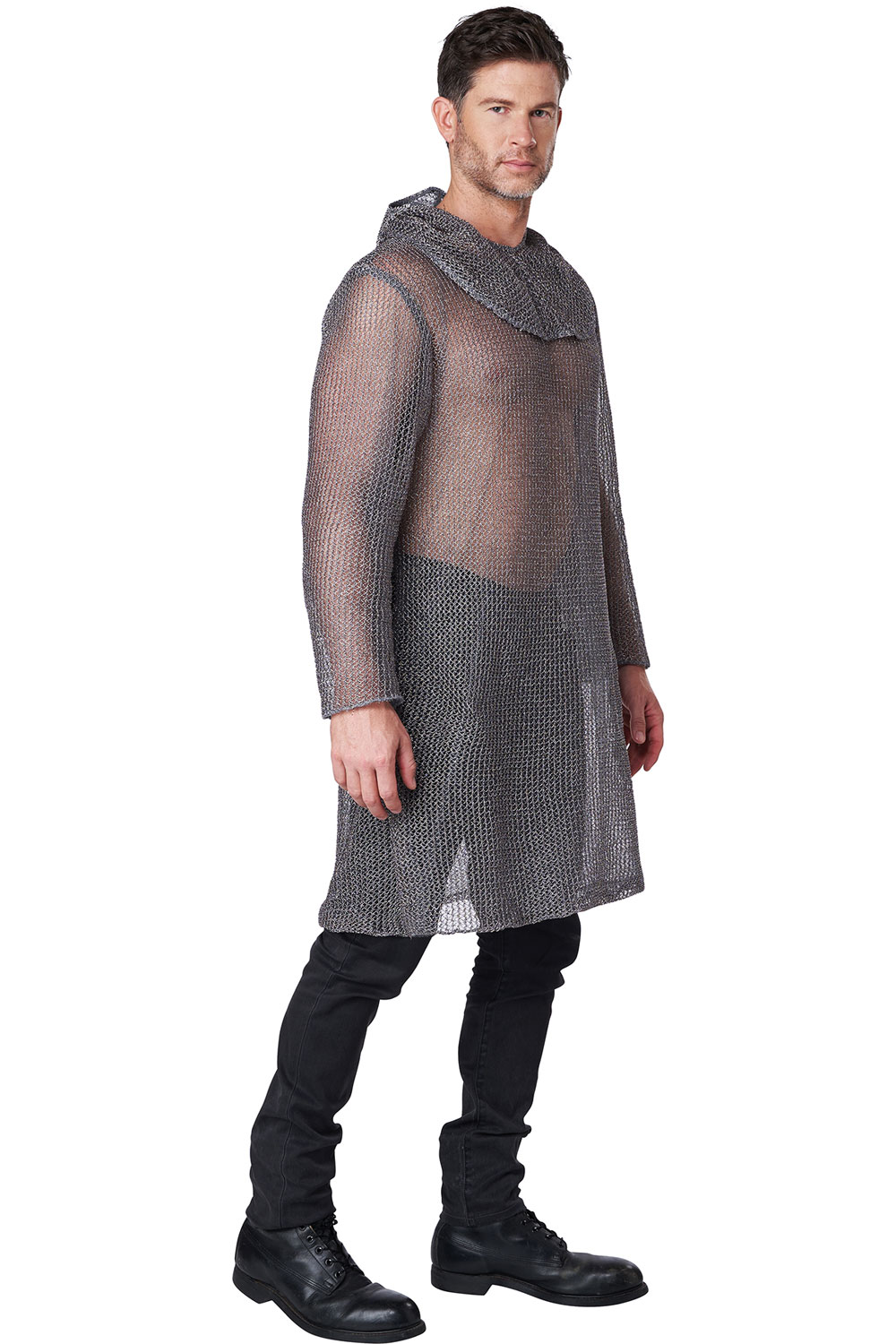 California Costume Chainmail Tunic & Cowl Adult Men Halloween Outfit  5220/015