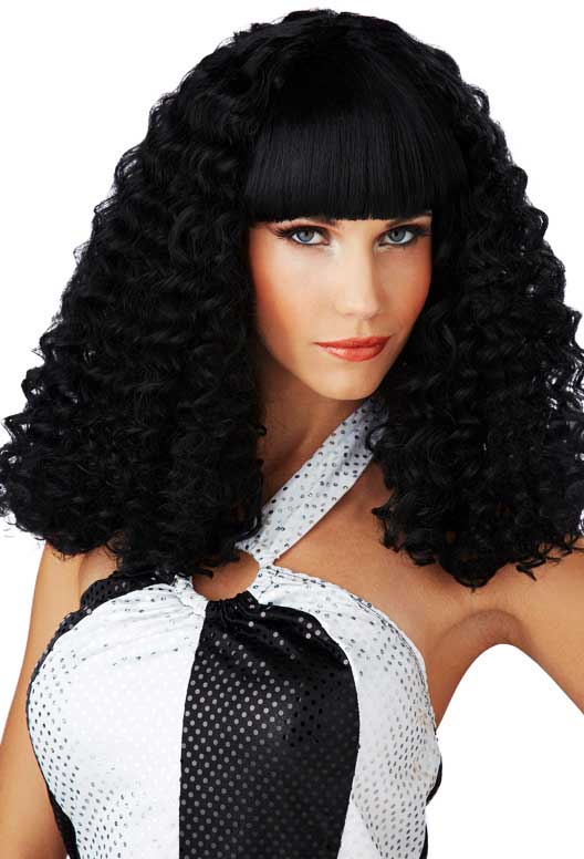 Disco Fever Boogie Bombshell Curly Wig w/ Straight Bangs Women 70716 Dig It