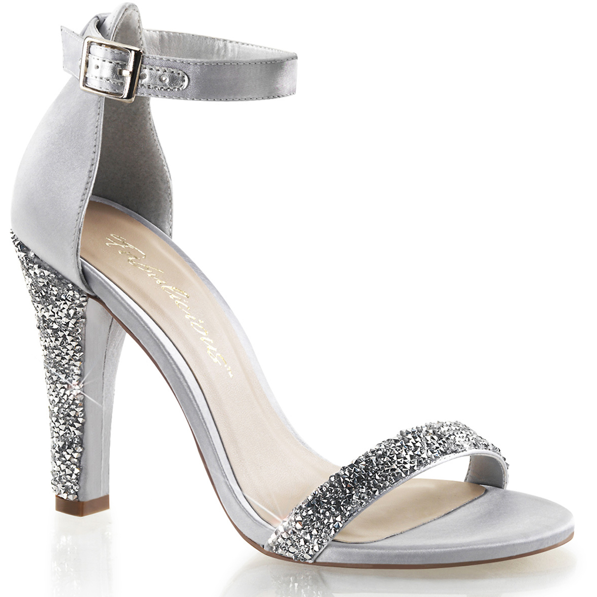 Pleaser Fabulicious Rhinestone Criss Cross Ankle Straps Sandal Adult