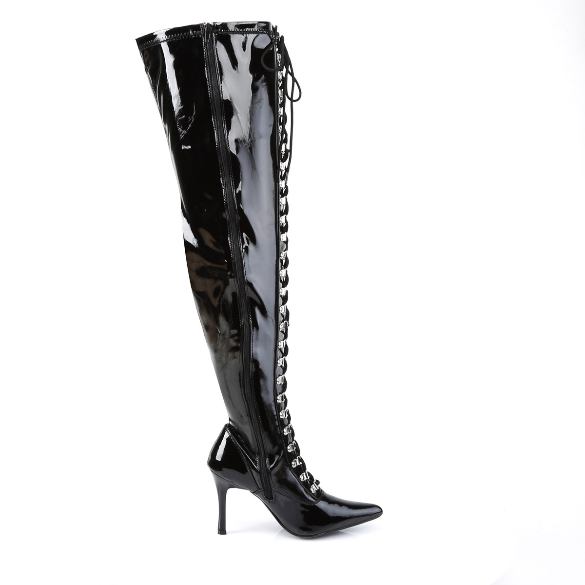 Details about   Pleaser Funtasma Wide Shaft Lace Up Thigh High Boots Adult Women DOMINATRIX3024X 