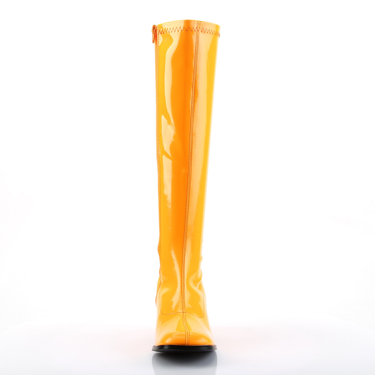Pleaser Funtasma Stretch Knee-High Gogo Boots - Women's Full Zipper, Patent Leather, Party/Cocktail Style