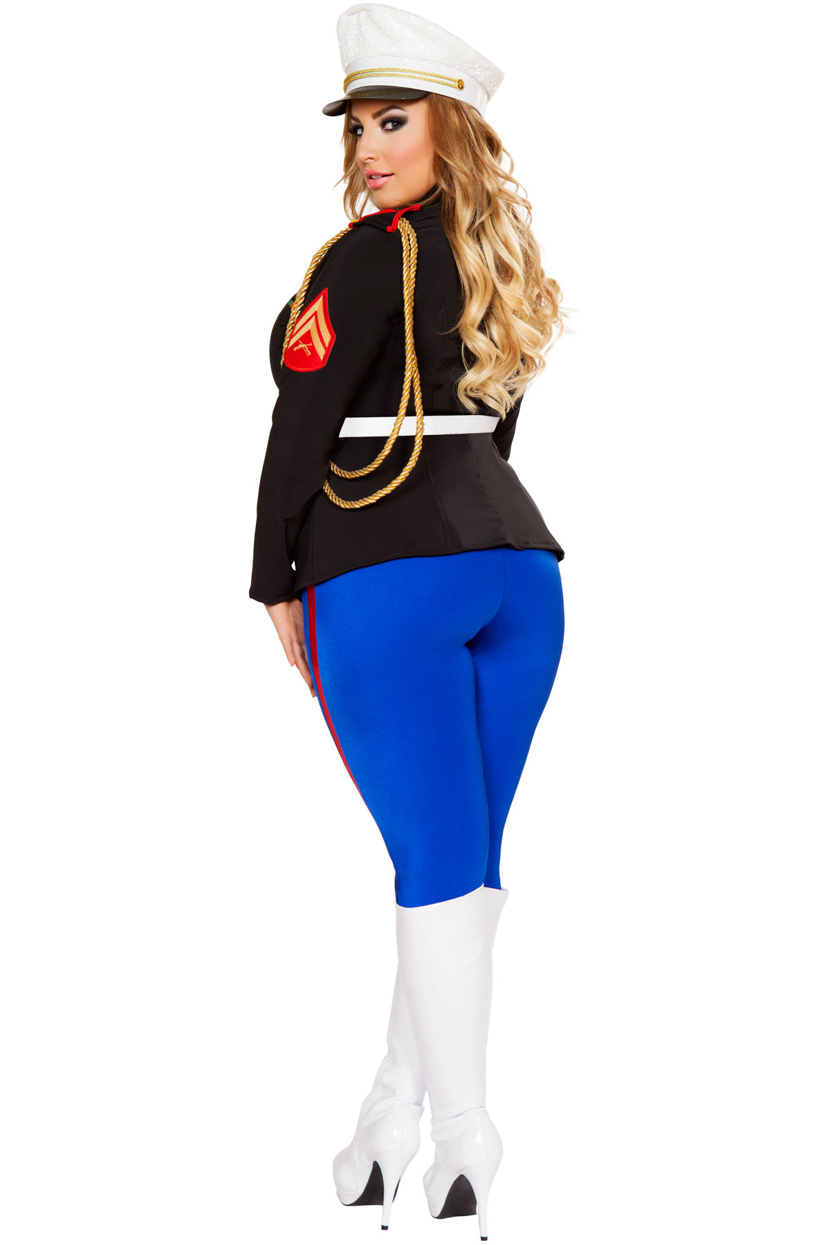 thumbnail 5 - Sexy Marine Corporal Adult Women Military Costume Braded Aiguillette Jacket Pant