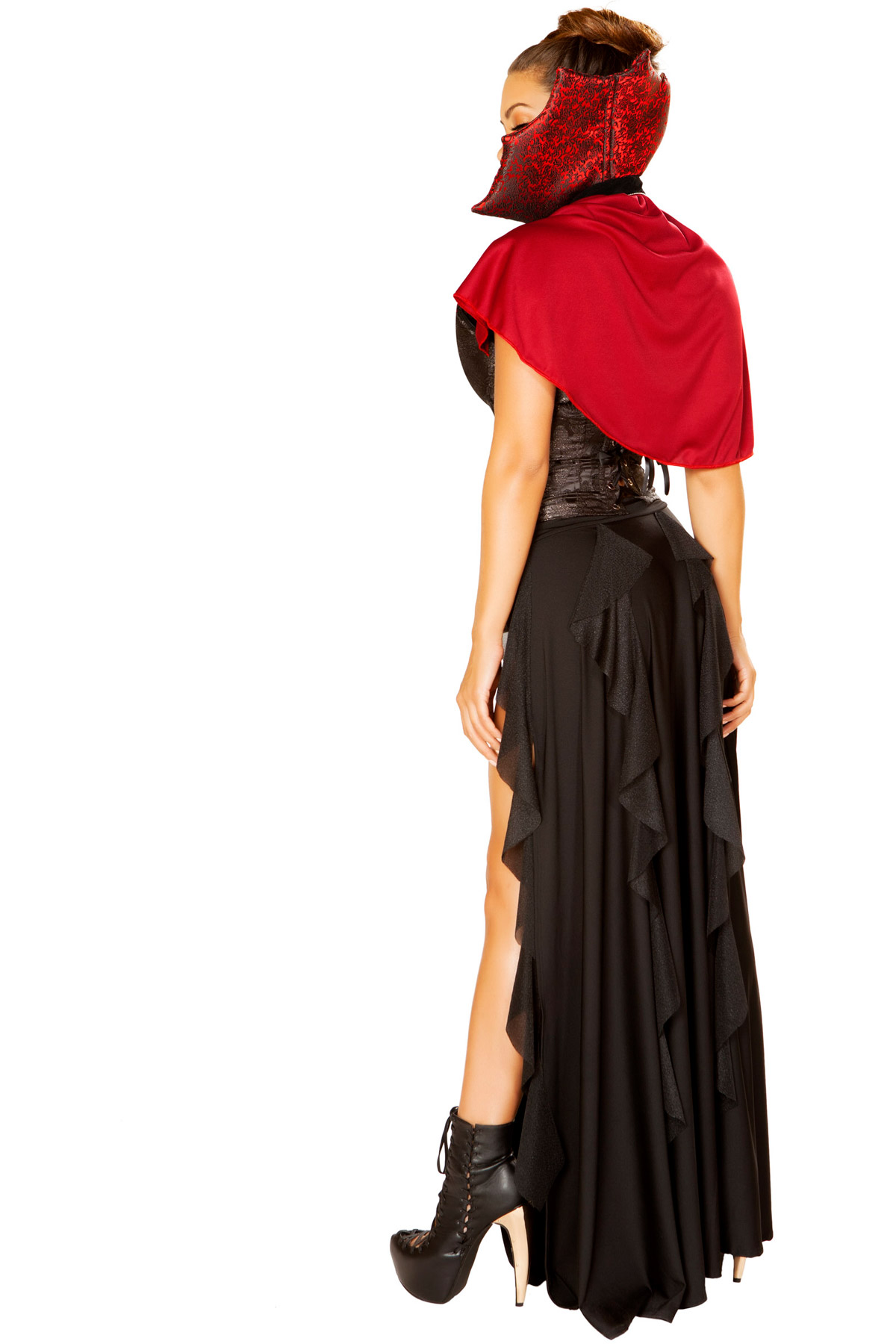 Blood Lusting Vampire Padded Corset Slit Skirt Halloween Costume Adult Women