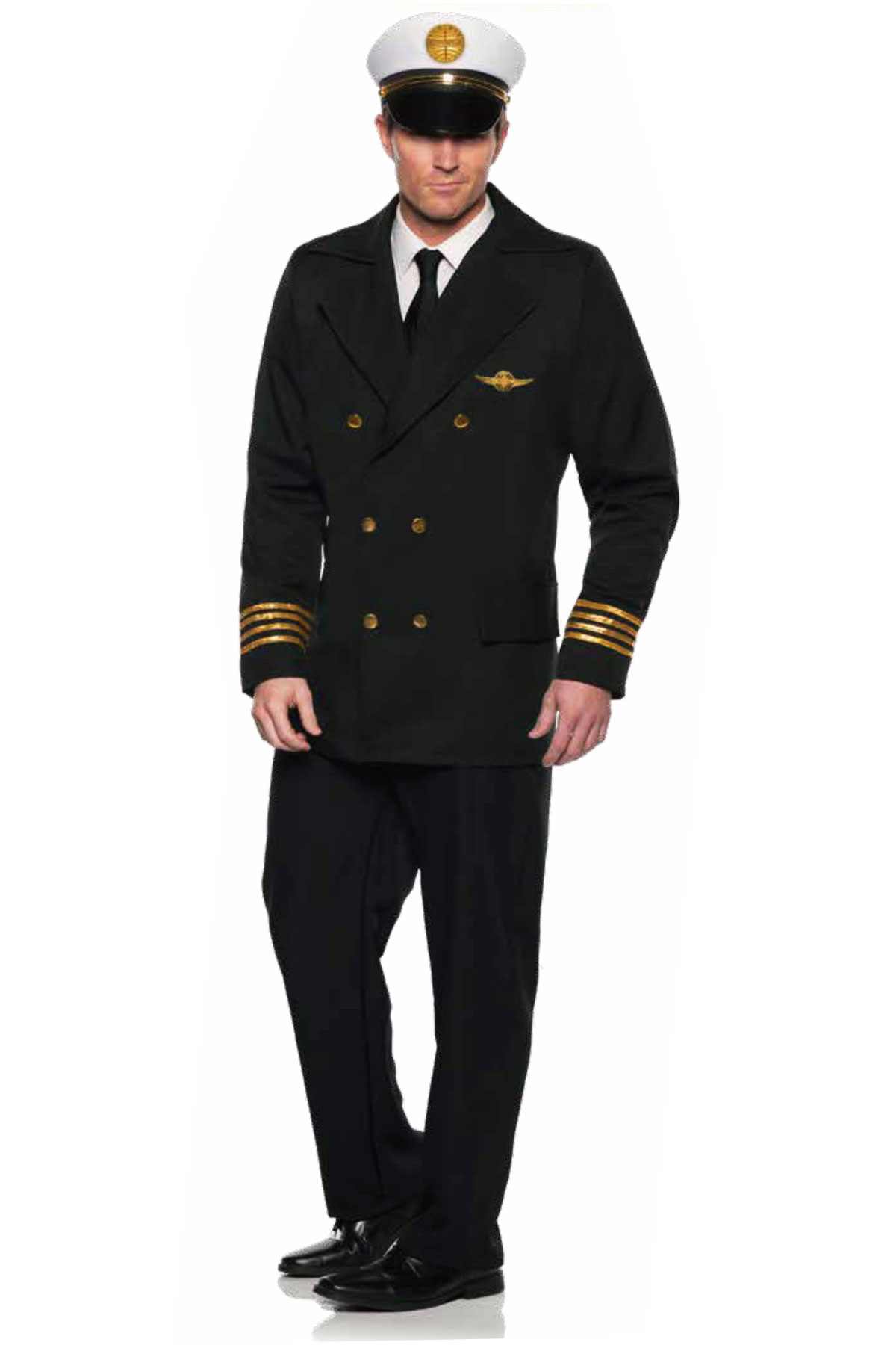 Underwraps Officially Licensed Pan Am Deluxe Pilot Adult Men Costume 