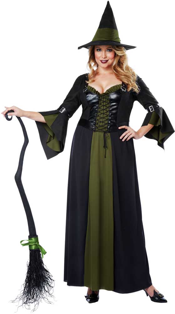 Salem Witch Sorceress Enchantress Halloween Costume Outfit Adult Women