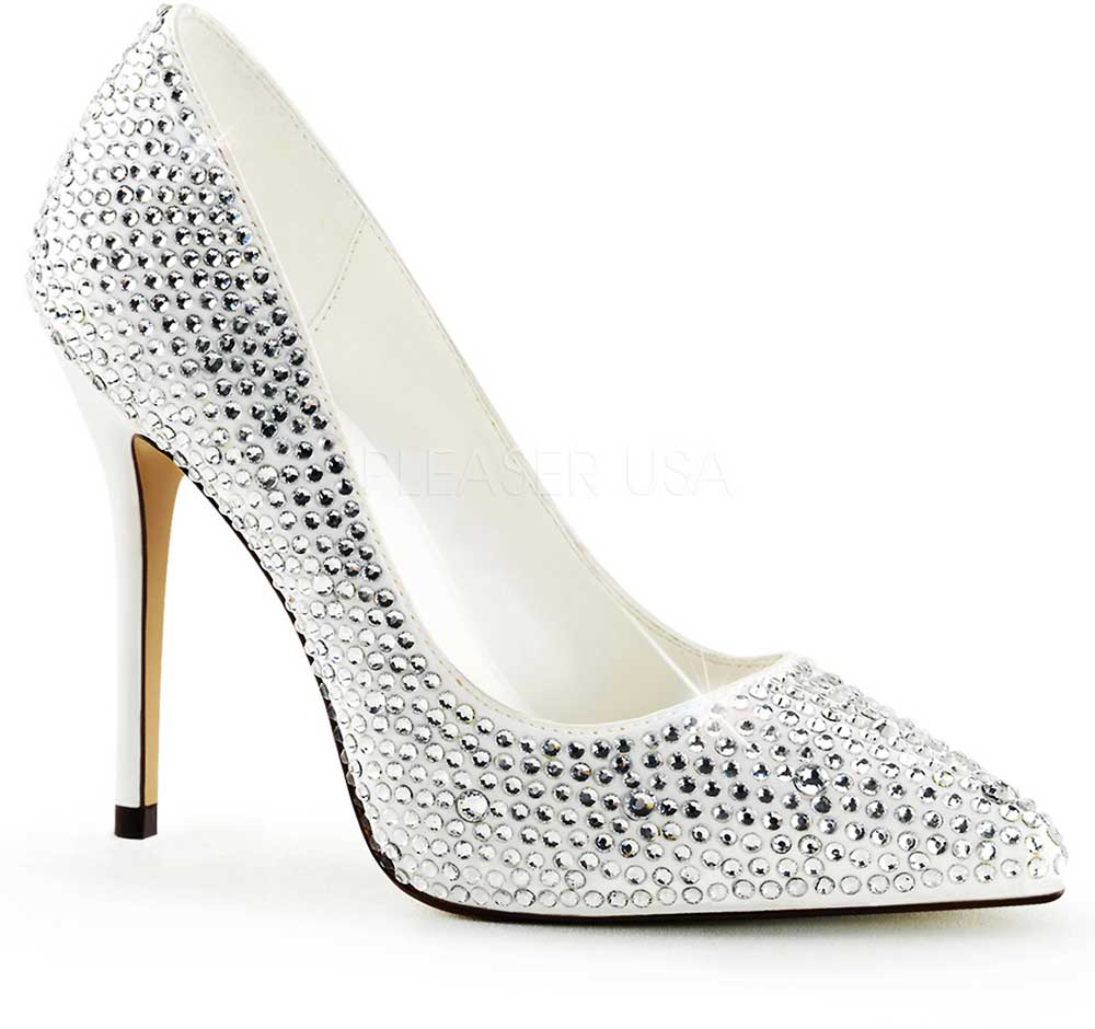 Sexy Rhinestone Covered Pointed Toe Stiletto Pumps High Heels Shoes