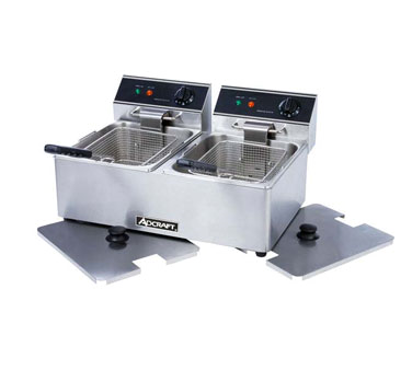 Admiral Craft DF-6L/2 Fryer, Electric, Double Fry Pot, 15 Lb