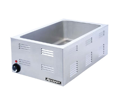 Admiral Craft FW-1200W Food Warmer, 12" X 20" Opening, Electric, Countertop, Base Only, 6-1/2" Deep Well, Accommodates Pans Up To 4" Deep, 20 Gauge 18/8 Stainless Steel Interior Well, Stainless Steel Construction, 120v/60/1-ph, 10 Amps, 1200 Watts, Nema 5-15p, Nsf, Ul, Ce