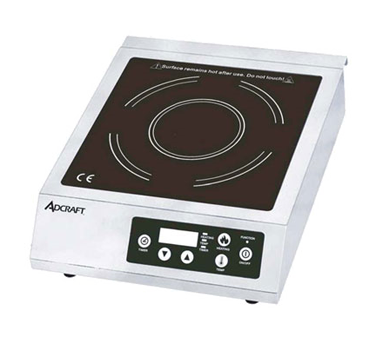Admiral Craft IND-B120V Induction Cooker, Single, Countertop, Digital Controls, Ceramic Glass Top, Adjustable 180 Minute Timer, Adjustable Temp. To 464°f, Self-checking Auto Shutoff, Safety Overheating Sensor, Wall Stopper, Heavy Duty, Stainless Steel, 120v/60/1-ph, 1800 Wa