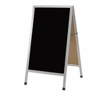Aarco Products AA-11 Sidewalk Markerboard, Black, 24"w X 42"h, Aluminum, Use With Neon Markers