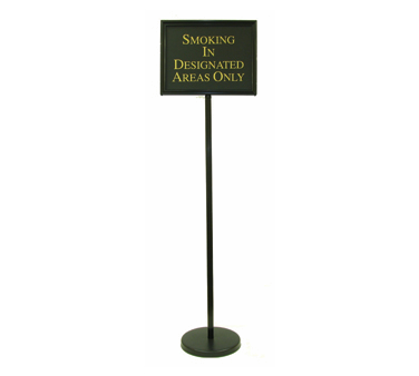 Aarco Products TY-2BK Director Sign Stand, 54"h Overall, 15"w X 12"h, Aluminum, 12 Signs Included