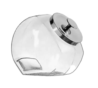 Anchor Hocking 69590R Penny Candy Jar, 1 Gallon, Glass W/chrome Cover, Sure Guard™ Guarantee, Heritage Hill (priced Per Case, Packed 4 Each Per Case)