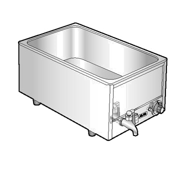 Alfa International FW9000 Food Warmer, Countertop, Electric, Full Size Pan, Wet Operation, 18/8 Stainless Steel Construction, 3-1/2 Qt Water Capacity, Ez-drain, 65" Cord With 3 Prong Plug, 120v/60/1-ph, 1200w, 10 Amps, Nsf