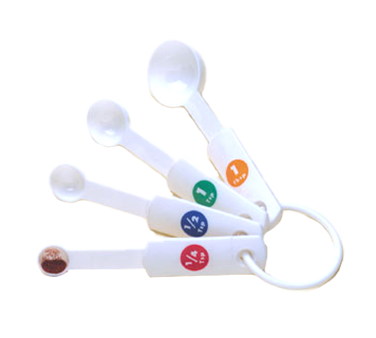 American Metalcraft MSP514 Measuring Spoon Set, 1 Tbl, 1/2 Tbl., 1 Tsp. And 1/2 Tsp., Plastic
