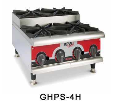 Apw Wyott GHPS-6I Hotplate, Gas, 6 Step Up Burners, 30,000 Btu's