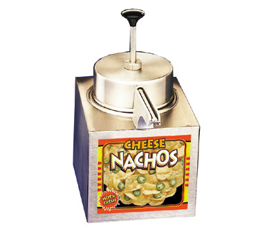 Apw Wyott CCW Nacho Cheese Warmer, Unlighted, Holds 4 Qt., Heated Pump Type, Wet Heat, With Maintained Temperature, Designed For Use With #10 Can, Stainless Steel Construction