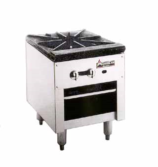 American Range ARSP-18 Stock Pot Range, Gas, 3 Ring Burner With Cast Iron Top, Stainless Steel Front And Sides, 90,000 Btu's