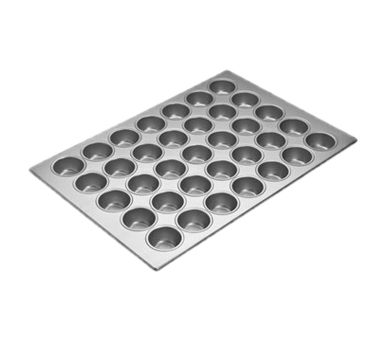 Focus Foodservice 905575 Cupcake Pan, Holds (35) 2-3/4" Dia. Cupcakes, 5 Rows Of 7, 17-7/8" X 25-7/8" Oa, Glazed Aluminized Steel