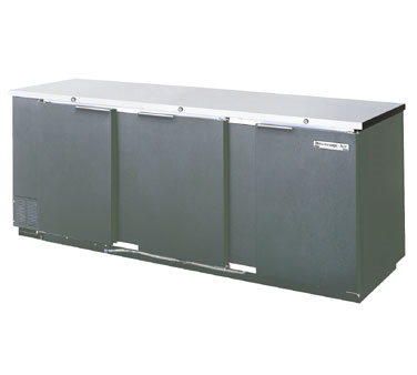 Beverage Air BB94-1-B Refrigerated Backbar Storage Cabinet, 3-section, 94", 3 Solid Doors, 6 Expoxy Coated Steel Shelves