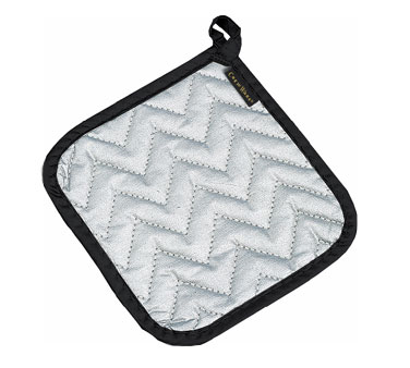 San Jamar 802SPH Pot Holder, 7" X 7", Protects To 350°f With Intermittent Use, Silicone, Silver