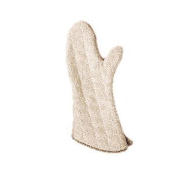 San Jamar 817TM Oven Mitt, 17", Temperature Range: Up To 500° (260° C) For 30 Seconds, Heavy Duty Institutional Grade Terry Cloth, Machine Washable, Natural