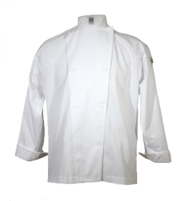 San Jamar J002-XL Knife & Steel® Traditional Chef's Jacket, X-large, Poly Cotton Blend, Chef Revival®