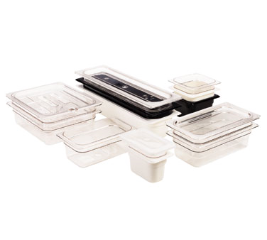 Cambro 24LPCW135 Camwear® Food Pan, 1/2 Size Long, 4" Deep, Polycarbonate, Clear, Nsf