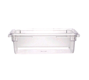 Cambro 12186CW135 Camwear® Food Storage Container, 12" X 18" X 6", 3 Gallon Capacity, Polycarbonate, Dishwasher Safe, Smooth Surface, Clear, Nsf