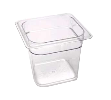 Cambro 66CW110 Camwear® Food Pan, Plastic, 1/6 Size, 6" Deep, Polycarbonate, Black, Nsf