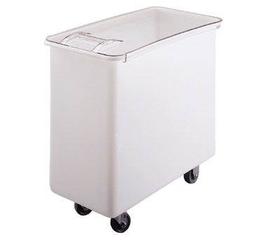 Cambro IB36148 Ingredient Bin, Mobile, 34 Gallon Capacity, Molded Polyethylene With Sliding Cover, (4) 3" Heavy Duty Casters (2 Front Swivel, 2 Fixed), With Bin Securely Attached To Base Plate, White, Nsf