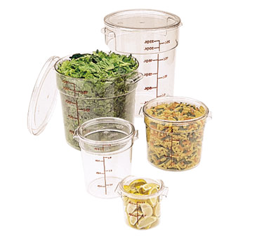 Cambro RFSCWC12135 Camwear® Cover, For 12, 18 & 22 Qt. Round Storage Container, Clear, Polycarbonate, Nsf