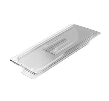 Carlisle 1024003 Topnotch® Food Pan, 1/2-size Long Pan, 2.9 Qt. Capacity, 2-1/2" Deep, Easy-lift Notch, Stackable, Break/stain-resistant, Capacity Indicators, Dishwasher Safe, Polycarbonate, Black, Nsf