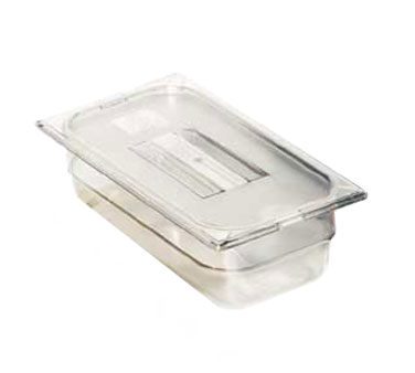 Carlisle 1028003 Topnotch® Food Pan, 1/4-size Pan, 1.7 Qt. Capacity, 2-1/2" Deep, Easy-lift Notch, Stackable, Break/stain-resistant, Capacity Indicators, Dishwasher Safe, Polycarbonate, Black, Nsf