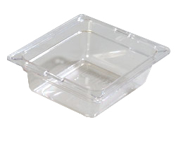Carlisle 1030003 Topnotch® Food Pan, 1/6-size Pan, 1.1 Qt. Capacity, 2-1/2" Deep, Easy-lift Notch, Stackable, Break/stain-resistant, Capacity Indicators, Dishwasher Safe, Polycarbonate, Black, Nsf
