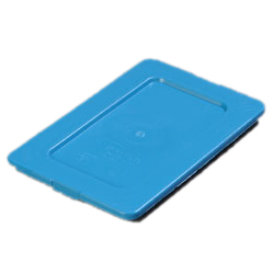 Carlisle 1033214 Smart Lid™ Food Pan Lid, 1/9-size, Snap-on With Easy-grip Corner Tab, Molded-in Lid Size , Leak-resistant, Dishwasher Safe, Polyethylene, Blue