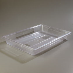 Carlisle 1062007 Storplus™ Food Storage Box, 5 Gallon, 26"l X 18"w X 3-1/2"h, Reinforced Corners, Stackable, Date Indicators, Easy-grip Handles, Break-resistant, Dishwasher Safe, Textured Non-slip Finish, Polycarbonate, Clear, Nsf