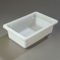 Carlisle 1063102 Storplus™ Food Storage Box, 3-1/2 Gallon, 18"l X 12"w X 6"h, Reinforced Corners, Stackable, Dishwasher Safe, Polyethylene, White, Nsf, Bpa-free