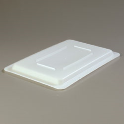 Carlisle 1063702 Storplus™ Food Storage Lid, 18"l X 12"w, Reinforced Corners, Lock-tight, Stackable, Reversible-use As A Bun Pan/tray, Date Indicator, Dishwasher Safe, Polyethylene, White, Nsf