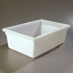 Carlisle 1064202 Storplus™ Food Storage Box, 12-1/2 Gallon, 26"l X 18"w X 9"h, Reinforced Corners, Stackable, Dishwasher Safe, Polyethylene, White, Nsf, Bpa-free