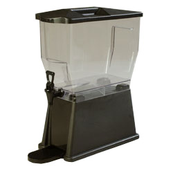 Carlisle 1085003 Trimline™ Premium Beverage Server, 3 Gallon, 21-1/2"h X 8"w X 16-3/8" Deep, Rectangular, Single Bowl/base, Capacity Side Indicators, Ergonomic Handles, Removable Drip Tray, Hingless Lid, No-drip Locking Faucet, Textured Lid And Base, Dishwasher Safe,