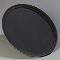 Carlisle 3100GR004 Griptite™ Serving Tray, 31-1/2"l X 23-1/2"w, Oval, Stain And Odor Resistant, Non-skid Surface, Dishwasher Safe, Fiberglass, Black, Nsf