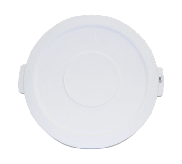 Carlisle 34101102 Bronco™ Waste Container Lid, Round, 2-1/8"h X 16-1/8" Dia., Heavy-duty, Snap Down Tab Locks, For 10 Gallon Container, Polyethylene, White, Nsf (cash N' Carry)