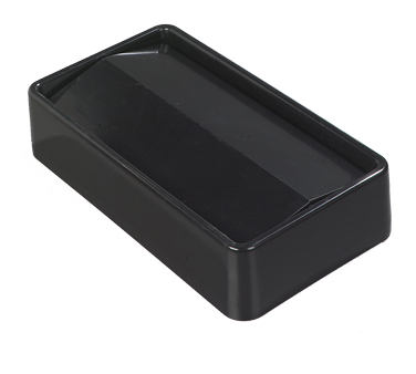 Carlisle 34202403 Trimline™ Swing Top Lid, Rectangular, Fits 15/23 Gallon Trimline™ Waste Containers, Polyethylene, Black