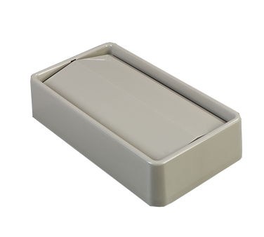 Carlisle 34202406 Trimline™ Swing Top Lid, Rectangular, Fits 15/23 Gallon Trimline™ Waste Containers, Polyethylene, Beige