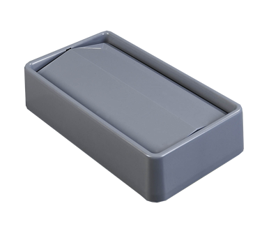 Carlisle 34202423 Trimline™ Swing Top Lid, Rectangular, Fits 15/23 Gallon Trimline™ Waste Containers, Polyethylene, Gray